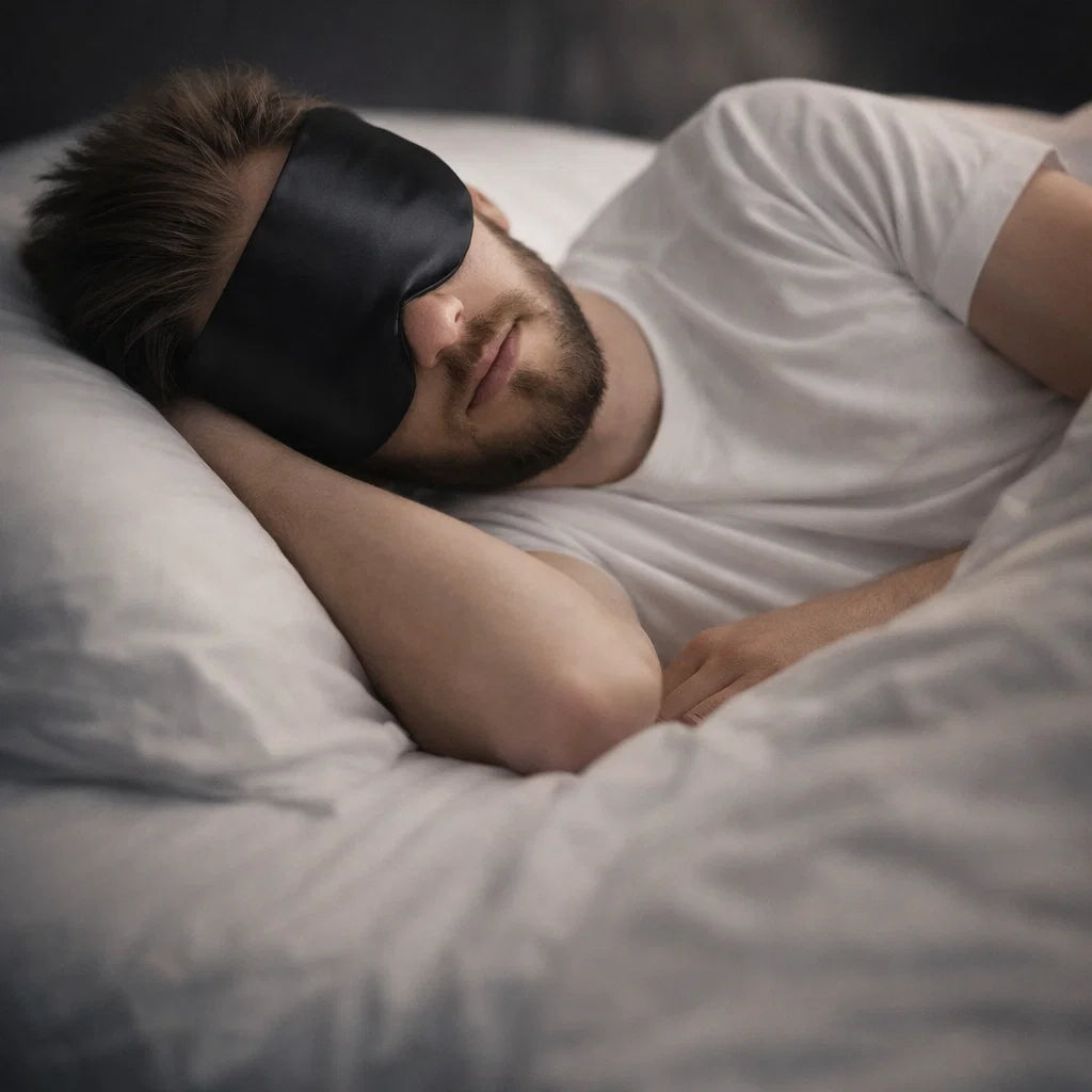Black Mulberry Silk Sleep Mask for Complete Light Blocking