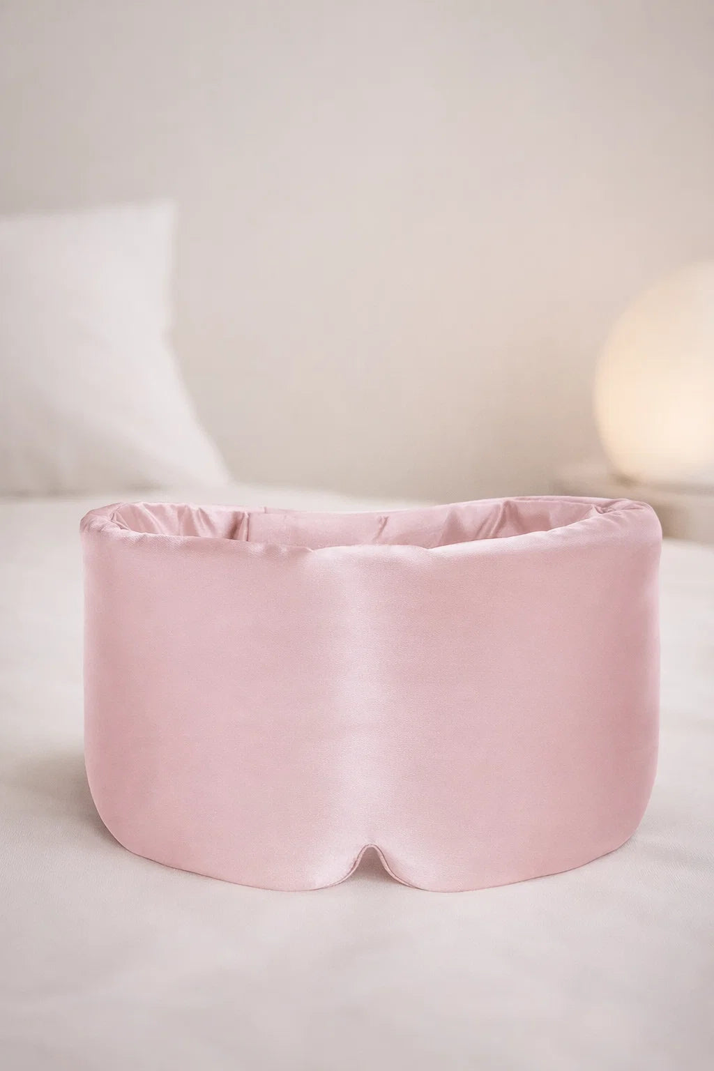 Pink Mulberry Silk Sleep Mask for Light Blocking & Comfortable Rest